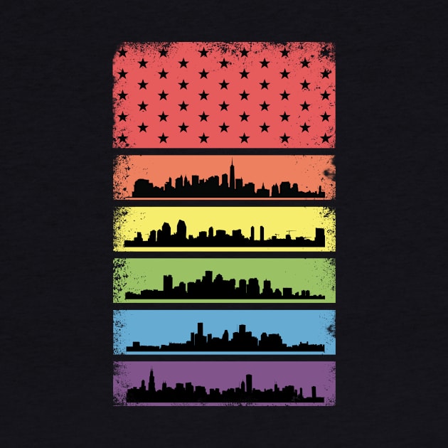 LGBT Pride Rainbow City Skyline by ProudToBeHomo